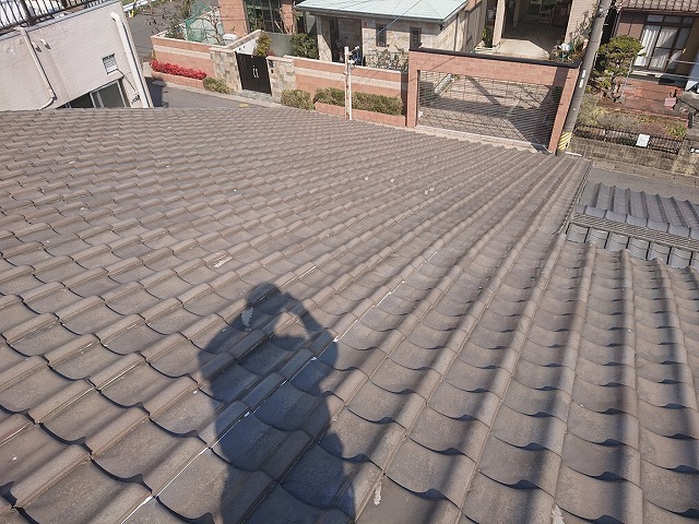 点検を行った瓦屋根